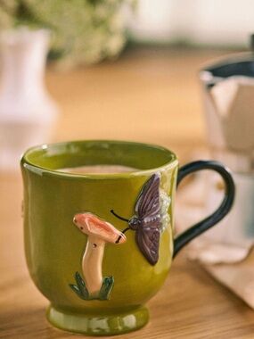 Anthropologie Faye Icon Stoneware Mug